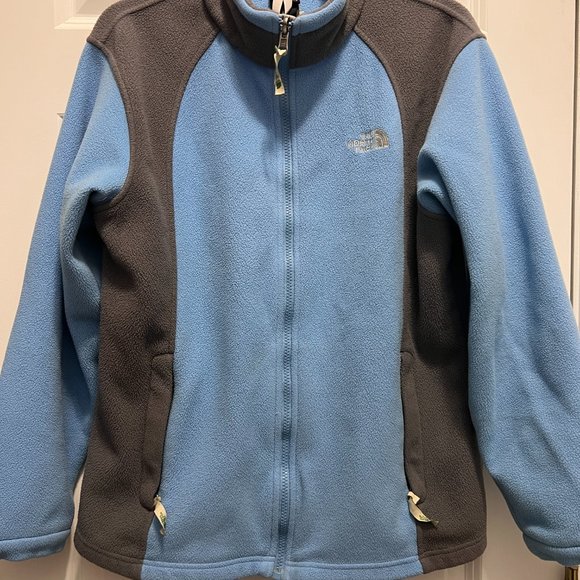 The North Face Girls XL Blue/Gray fleece sweater - Picture 8 of 8